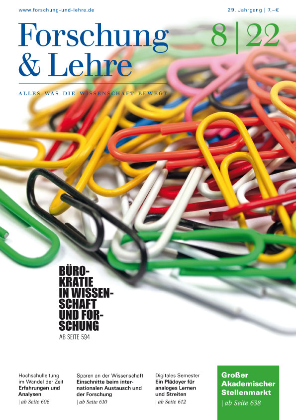 Titelbild der August-Ausgabe von "Forschung & Lehre"